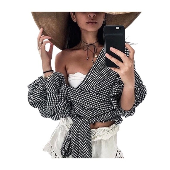 Tops - Off the shoulder Wrap Blouse